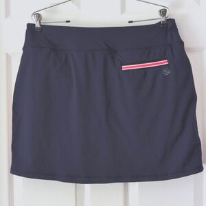 Chase 54 Navy Blue Golf Skort Red & White Stripe on sides